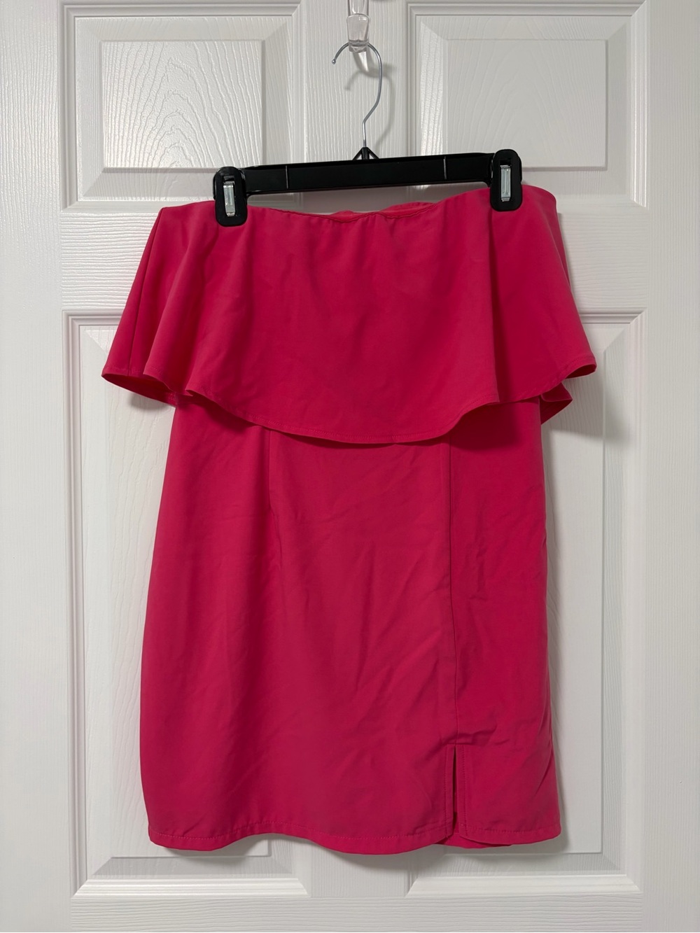 superdown Hot Pink Off-Shoulder Ruffle Dress